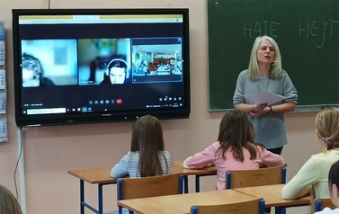 Uczniowie klasy 7b w  niezwykłej roli 1