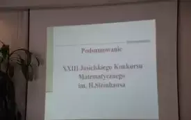 Galeria aktualności Podsumowanie XXIII Jasielskiego Konkursu Matematycznego im. H. Steinhausa 1