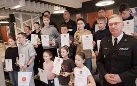 Galeria aktualności Hubert Kajor zwycięzcą miejskich eliminacji Turnieju Wiedzy Pożarniczej 2