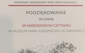 Galeria aktualności Romantyczny duch &bdquo;Dziad&oacute;w&rdquo; w dworku Konopnickiej- wyjątkowa XV edycja Narodowego Czytania &bdquo;Dziad&oacute;w&rdquo; w Żarnowcu 2