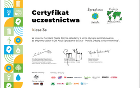 "Myślę, więc nie śmiecę" - certyfikat dla SP2 2