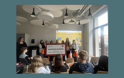 Zdjęcie do Rozdanie nagr&oacute;d w konkursie  &bdquo;Junior Przedsiębiorczości- nakręceni na biznes&quot;