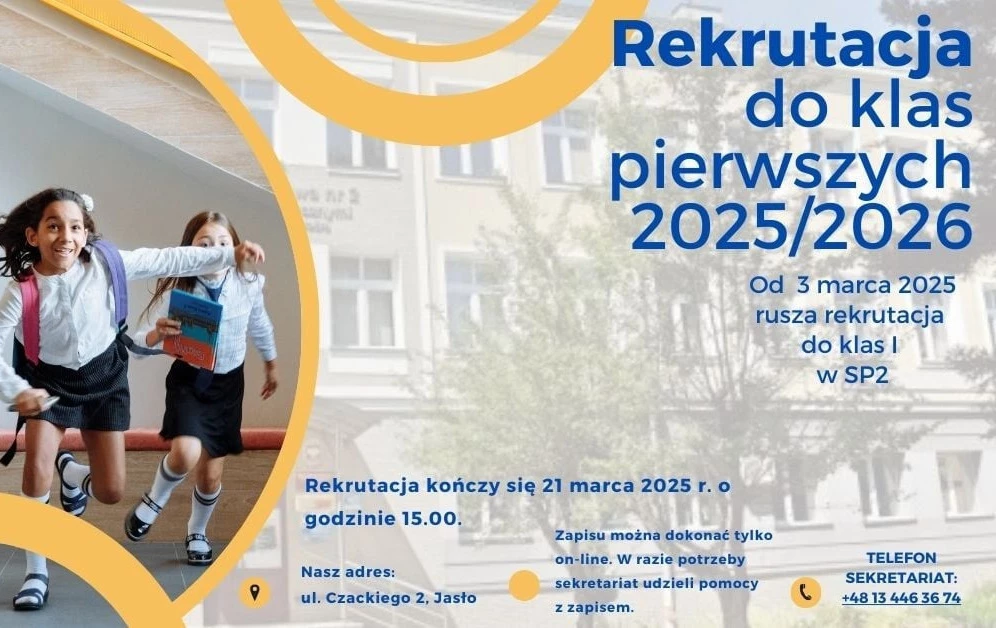 Zdjęcie do REKRUTACJA DO KLAS PIERWSZYCH 2025/2026